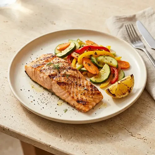 Pavé de saumon grillé