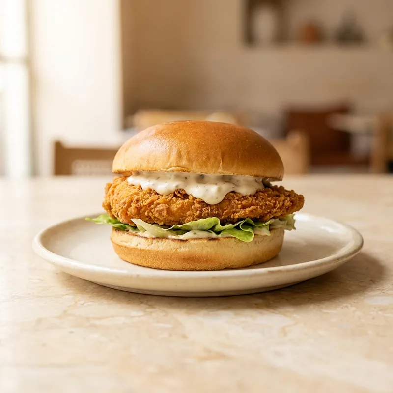 Burger poulet crispy