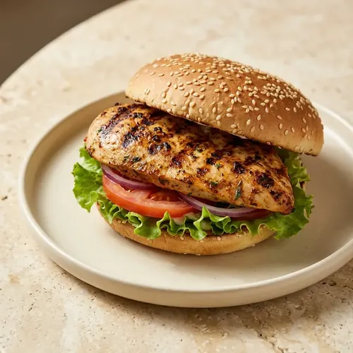 Burger poulet grillé