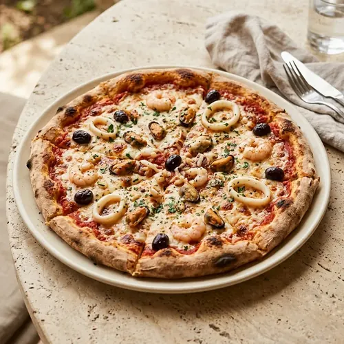 Pizza fruits de mer