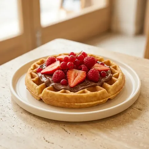 Gaufres Nutella & fruits rouges